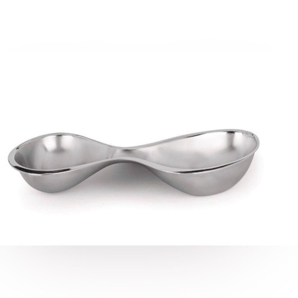 ALESSI Ron Arad Design Babyboop 2-Section 18/10 Stainless Steel Serving Bowl